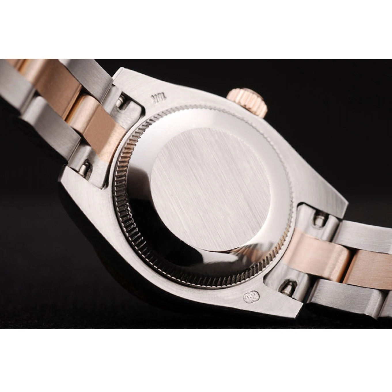 MiroTime 1013 Rolex DateJust Brushed Stainless Steel Case Brown Dial Diamond Plated